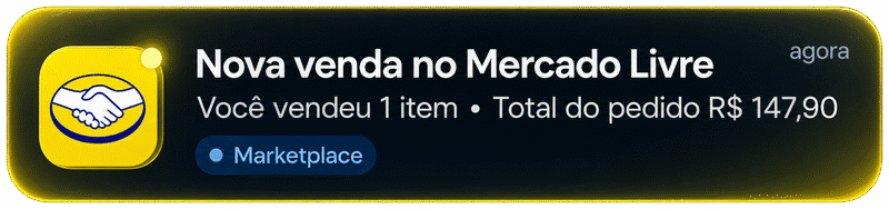 Nova venda no Mercado Livre